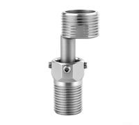 Adaptateur de bras de douche réglable en acier inoxydable 304 étanche (1 | Acier inoxydable 304, joint étanche, angle réglable, utilisation dans la cuisine, la salle de bain, construction en métal