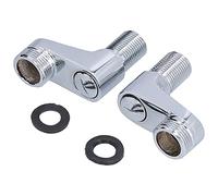 Adaptateur de bras pivotant pour mitigeur de douche G1/2 à G3/4, bras de robinet de douche réglable avec valve en céramique, laiton chromé et acier inoxydable, pour salle de bains