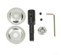 Adaptateur de broche en acier 8 x 15 x 62 mm finition noire pour meulage | Filetage conique, ajustement sûr, empêche le glissement, construction en acier, compatible avec machine à meuler