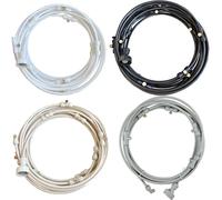 Adaptateur de buses en laiton pour système de refroidissement par brumisation, ligne de 6 m, 9 m, 12 m, 15 m, 18m, 3/4 ", brumisateur extérieur pour jardin. 12m