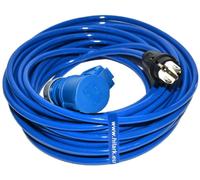 Adaptateur de camping CEE PUR H07BQ-F 3x2,5 – Fiche de camping vers prise CEE bleue – 45 m – pour camping-car, caravane, bateau