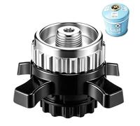 Adaptateur de cartouche de gaz compatible avec valve à vis Campingaz CV Easy Clic, transition du bouchon à baïonnette vers raccord fileté 7/16", connexion adaptateur de gaz pour accessoires de