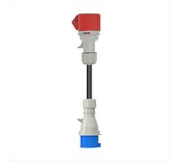 Adaptateur de chargeur portable pour véhicule électrique : prise Schuko vers prise femelle rouge CEE
