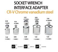 Adaptateur de liquet 1/4 "3/8" 1/2 ", manchon Chrome Vanadium e convertisseur de douille d'entraînement, Joint de transformation 1-4hole3-8head
