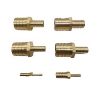 Adaptateur de connecteur de coupleur barbelé en cuivre et gaz, raccord de tuyau droit en laiton, Joint réducteur de barbe égal 3 4 5 6 7 8 10 12 14 16mm