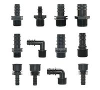 Adaptateur de connecteur de tuyau PE, filetage 1/2 "3/4" 1 "à barbe 16mm 20mm 25mm 32mm, système d'irrigation Gagriculture, coupleur de tuyau, 2 pièces O