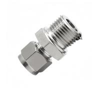 Adaptateur de connecteur union à double virole de compression en acier inoxydable 304-1 pièce, options de filetage mâle 1/8" à 1/2" BSPP(14mmx1/2inch)