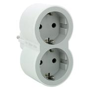 Adaptateur de contact 2 x Shuko blanc Legrand type F protection enfant 2P+E CE