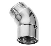 Adaptateur de Coude Cuivre, Angle 135°, Argenté | Raccord 2cm pour Bras et Pommeau, Connexion Facile, Compatibilité Polyvalente, Réglage D’angle Pratique