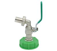 Adaptateur de cuve IBC avec robinet métallique DN 50, 2 pouces - écrou fixe