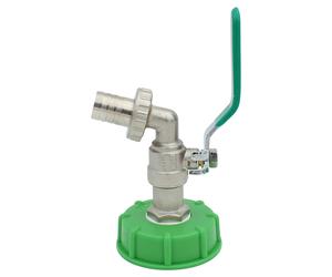 Adaptateur de cuve IBC avec robinet métallique DN 50, 2 pouces - écrou fixe