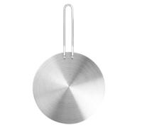 Adaptateur de disque à induction Diffuseur thermique en acier inoxydable de 22 cm avec base et poignée pliable amovible Diffuseur à induction moka pour une utilisation avec des cafetières