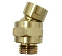Adaptateur de douche à rotule 360° G1/2 en acier inoxydable doré | Rotation à 360 degrés, angle réglable, s'adapte aux têtes fixes, filetage G1/2, acier inoxydable doré