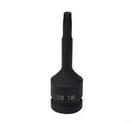 Adaptateur de douille 1/2" pour embouts Torx T20-t100, tête de conversion hexagonale de 78 mm de long pour liquet, outil en acier chromé noir (T40)