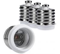 Adaptateur de douille 4x - Convertisseur de douille E40 vers E27 - Adaptateur de douille de lampe à culot E27 pour ampoule halogène LED