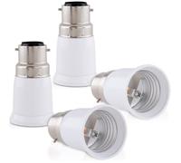 Adaptateur de douille - AIMOONSA - B22→E27 (Pack 4) - Convertisseur B22 vers E27 - Compatible LED/halogène - Installation facile
