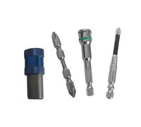 Adaptateur de douille de perceuse - Convertisseur antidérapant à tige hexagonale en acier - Adaptateur de prise de pilote de perceuse de 6,35 mm - Pour meubles, construction de terrain, travail du