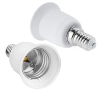 Adaptateur de douille E14 vers E27, compatible avec les ampoules E27, LED, incandescentes, halogènes et CFL, lot de 2