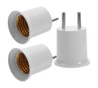 Adaptateur de Douille E26/e27, 3 Pièces, Prise EU 220v | Corps en ABS et Cuivre, Montage Rapide sans Câblage, Blanc, pour Veilleuse et Secours en Cas de Panne