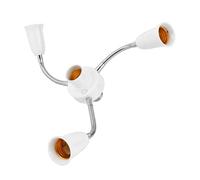 Adaptateur de douille E27 rotatif à 360° - Prise de distribution E27 - Support pour lampes LED avec tube d'extension