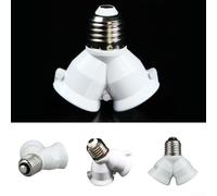 Adaptateur de douille E27 vers double E27 conçu pour un fonctionnement parallèle stable de deux lampes E27 sur un seul circuit