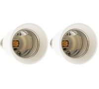 Adaptateur de douille fiche mâle E14 vers fiche femelle E27 - Zenitech (Lot de 2)