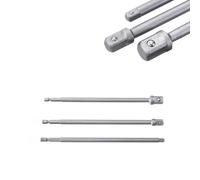 Adaptateur de douille hexagonale de 200 mm vers barre d'extension 1/4 3/8 1/2, en acier Cr-V avec roulement à billes pour perceuse électrique et visseuse