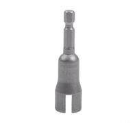 Adaptateur de douille noir de 66 mm avec tige hexagonale de 6,35 mm pour boulon papillon fendu, tournevis d'écrou en acier au chrome vanadium pour perceuse électrique