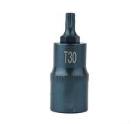 Adaptateur de douille Torx 1/2" pour tournevis métrique T30-T70 - Bleu pour traitement de surface - Longueur 55 mm (T30)