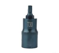 Adaptateur de douille Torx 1/2" T30-T70 en chrome vanadium traité thermiquement pour liquet outil de mécanicien professionnel design antidérapant 55 mm (T30)