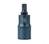 Adaptateur de douille Torx 1/2" T30-T70 en chrome vanadium traité thermiquement pour liquet outil de mécanicien professionnel design antidérapant 55 mm (T45)