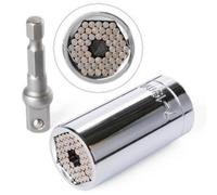 Adaptateur de douille universel - Set 2 pièces - Prise 1/4-3/4"" (7-19 mm) - Entraînement 3/8"" - Pour écrous, vis, crochets