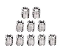 Adaptateur de filetage M6 à M10 10 pièces manchon adaptateur de filetage écrou réducteur écrou d'insertion fixations de réduction réparation d'écrou filetage interne M6 x 1 0 et filetage externe M10 x