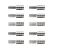 Adaptateur de filetage métrique de réduction M8*20 à M10*20, 10 pièces en acier inoxydable à double extrémité goujon fileté vis boulon pour construction, mobilier, automobile