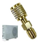 Adaptateur de filetage pour réservoir de réfrigérant, adaptateur de connexion de port de pompe à vide, raccord fileté inversé, connecteur 6,35 mm pour climatiseur divisé de charge CVC