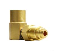 Adaptateur de gaz inerte coudé à 90 degrés AW-407 CGA-032 Écrou en laiton, pour connecteur de soudeur à argon, pour chalumeau de soudage Everlast TIG MIG, raccord de tuyau jaune