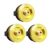 Adaptateur de gaz réutilisable 3 pièces pour réchaud de camping (doré)
