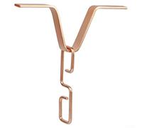 Adaptateur de gouttière d'extérieur pour suspension de chaîne de pluie avec finition galvanisée résistante aux intempéries (couleur cuivre)