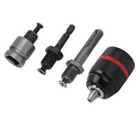 Adaptateur de mandrin de perçage - Mandrin de serrage rapide - À 3 mors - En métal - Système de fixation manuelle pour perceuse