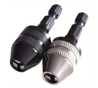 Adaptateur de mandrin de perceuse à changement rapide - Mandrin de perceuse sans vec tige hexagonale de 1/4", combine les fonctions de visseuse à percussion et de tournevis, se convertit facileme