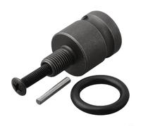 Adaptateur de mandrin de perceuse en alliage d'acier avec vis pour conversion de clé à percussion, connecteur de perceuse électrique 1/2-20UNF et 3/8-24UNF, adaptateur d'outils électriques gris avec