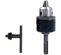 Adaptateur de mandrin pour perceuse SDS-Plus, outil de conversion à clé robuste de 13 mm avec tige ronde carrée pour marteau rotatif, design autobloquant en métal, compatible avec Bosch (B)
