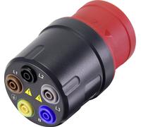 VOLTCRAFT Adaptateur de mesure [fiche CEE 16 A 5 pôles - prise 4 mm] VMA-3L 16 Gris foncé, rouge (VC-8466255)