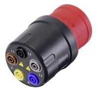 Voltcraft Adaptateur de mesure VMA-3L 16 – CEE mâle 16 A 5 pôles vers prise 4 mm gris foncé/rouge