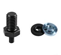 Adaptateur de meuleuse d'angle, 1 tige de conversion M5 vers M10 avec 2 écrous à bride, convertisseur de filetage pour mini meuleuse d'angle, couplage métallique de haute précision (B)