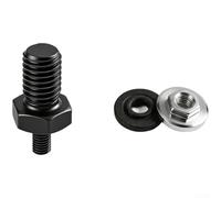 Adaptateur de meuleuse d'angle, 1 tige de conversion M5 vers M10 avec 2 écrous à bride, convertisseur de filetage pour mini meuleuse d'angle, couplage métallique de haute précision (C)