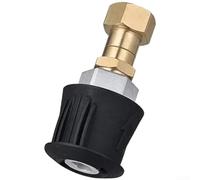 Adaptateur de nettoyeur haute pression 1/4 avec buse verte et jaune - Pivotant anti-enchevêtrement à 360° pour - Raccord de tuyau haute pression 15 cm (D)
