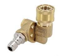 Adaptateur de nettoyeur haute pression pivotant rotatif à 180° - Coupleur rapide pour nettoyage de toit de voiture - Poignée d'eau haute pression - Support de buse compatible avec Kärcher