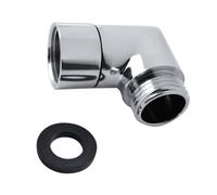 Adaptateur de pommeau de douche à 90 ° - Raccord coudé pour pommeau de douche - Adaptateur pour tuyau de douche - Avec joint en caoutchouc - Argenté