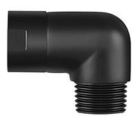 Adaptateur de pommeau de douche coudé 90 degrés Noir mat